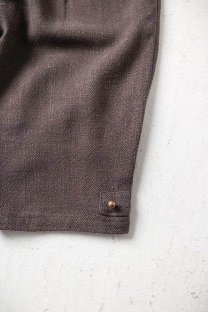 tab rough pants | tabbed pants | charcoal